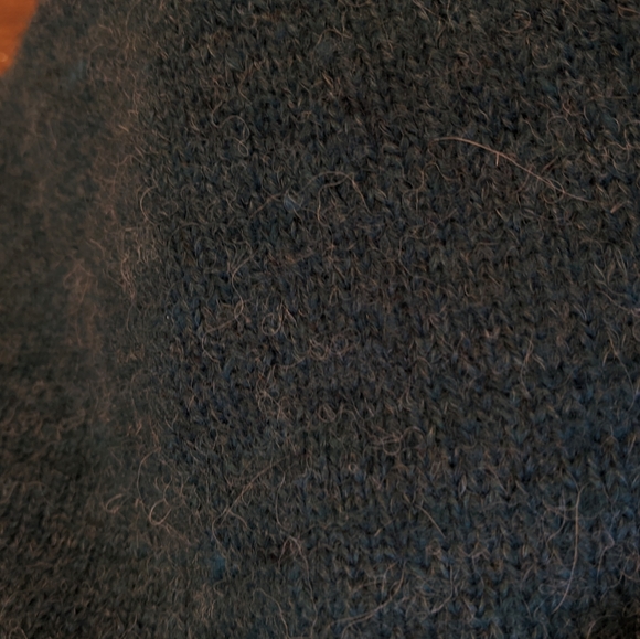 H&M Alpaca Wool Blend Green Blue Relaxed Batwing Sleeve Sweater Size XS/S/M - Picture 7 of 9